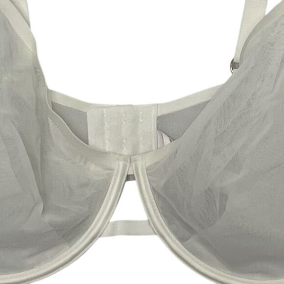 Auden Unlined Underwire Bra 38DDD Cream New Demi Coverage Adjustable - Picture 5 of 13